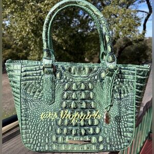 NWT Brahmin Small Ashlee AGAVE Shimmery Melbourne Satchel/Crossbody#2